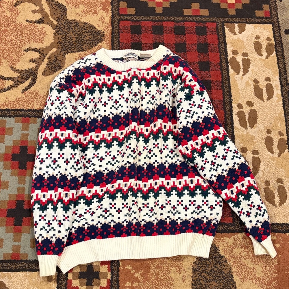 Womens vintage northern reflections cotton sweater